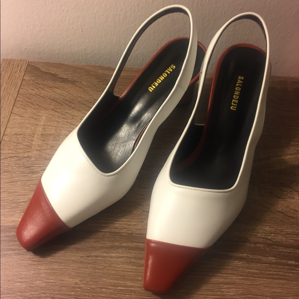 SALONDEJU Slingback Sandal WT+BW
